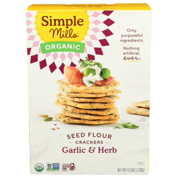 Simple Mills Organic Garlic & Herb Seed Crackers