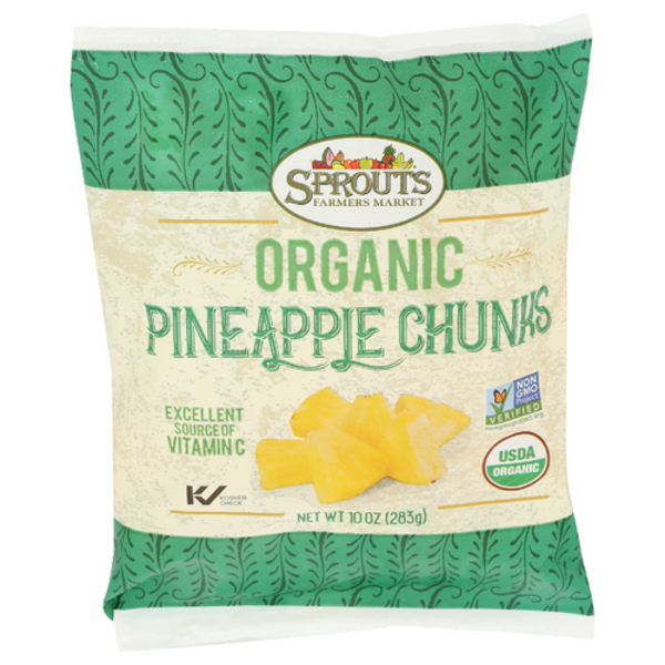 Sprouts Frozen Organic Pineapple Chunks