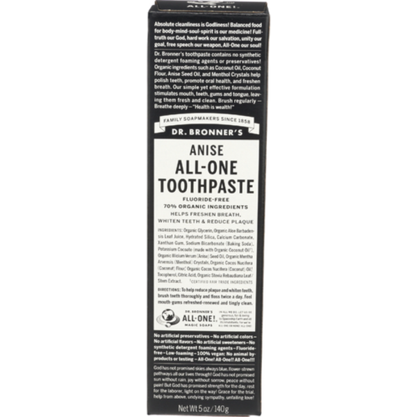 Dr. Bronner's Anise All-One Toothpaste