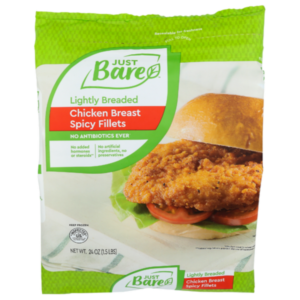 Just Bare Lightly Breaded Chicken Breast Spicy Fillet