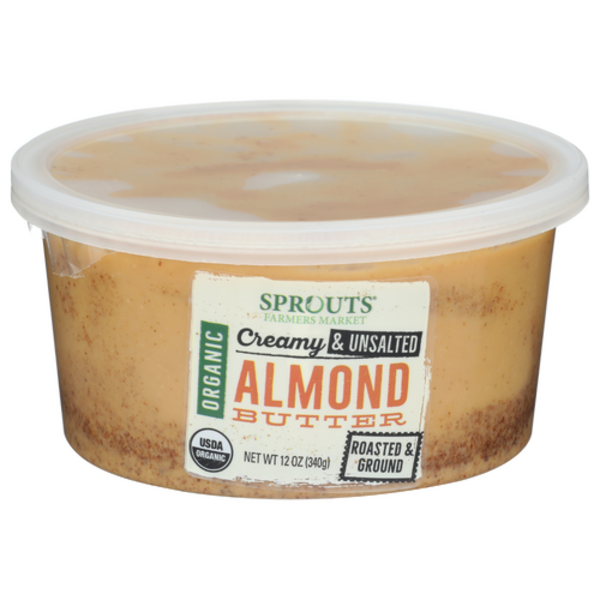 Sprouts Organic Creamy And Unsalted Almond Butter