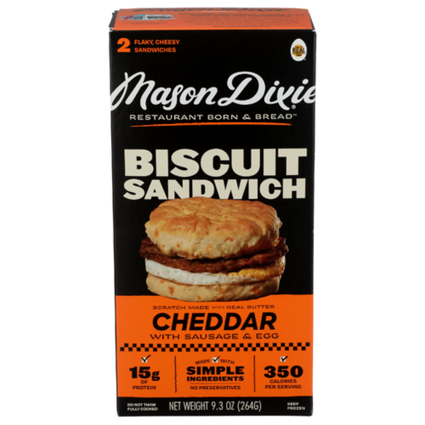 Mason Dixie Biscuit Co. Cheddar Breakfast Sandwiches 2 Pack
