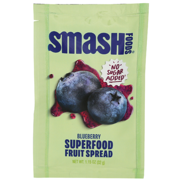 Smash Foods Blueberry Squeezable Single Superfood Jam