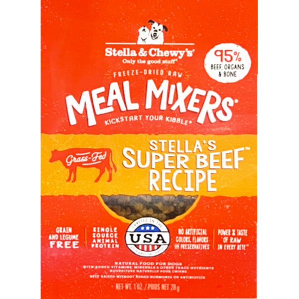 Stella And Chewys Stella's Super Beef Recipe Freeze-Dried Raw Meal Mixers Dog Food