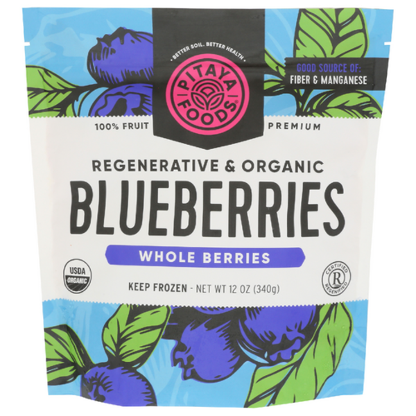 Pitaya Plus Frozen Organic Regenerative Whole Blueberries