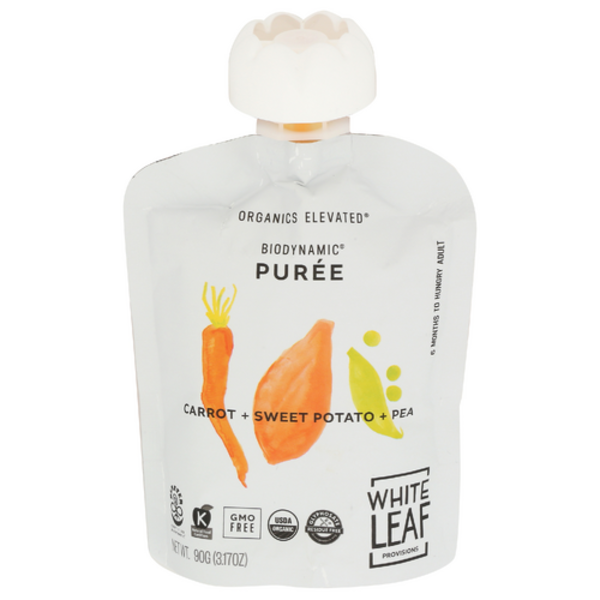 White Leaf Provisions Organic Carrot + Sweet Potato + Pea Baby Food