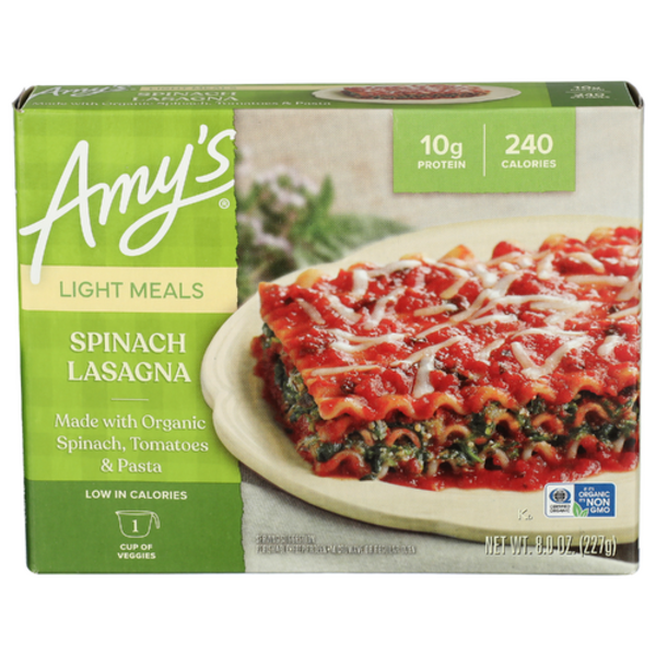 Amy's Spinach Lasagna Light Meal