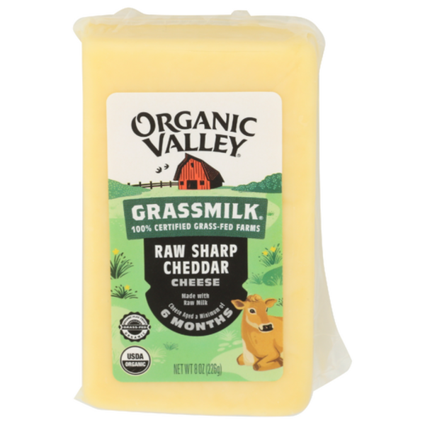 Organic Valley Organic Grassmilk Raw Sharp Cheddar Cheese