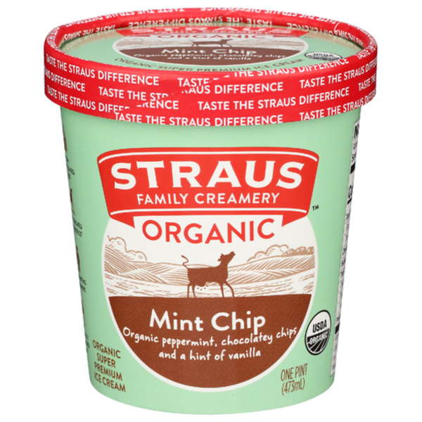 Straus Organic Mint Chip Ice Cream