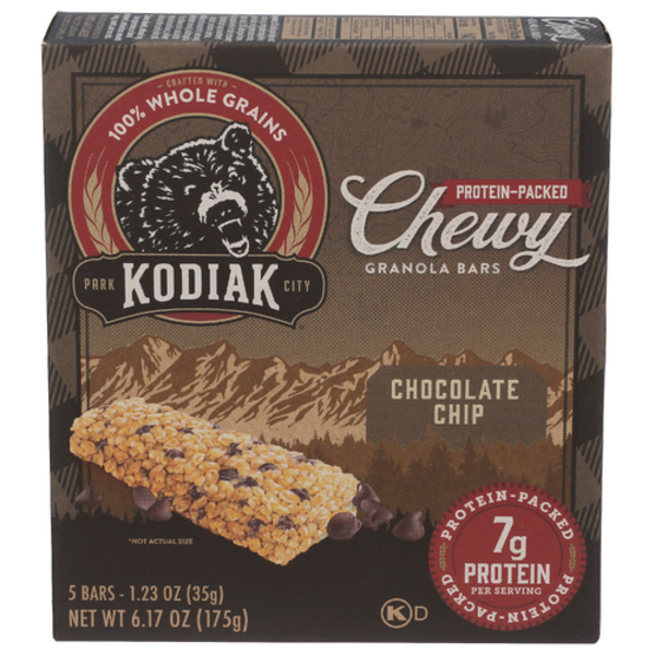 Kodiak Cakes Chocolate Chip Protein-Packed Chewy Granola Bars 5 Pack