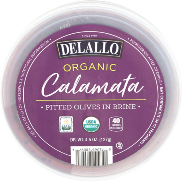 Delallo Organic Pitted Calamata Olives In Brine