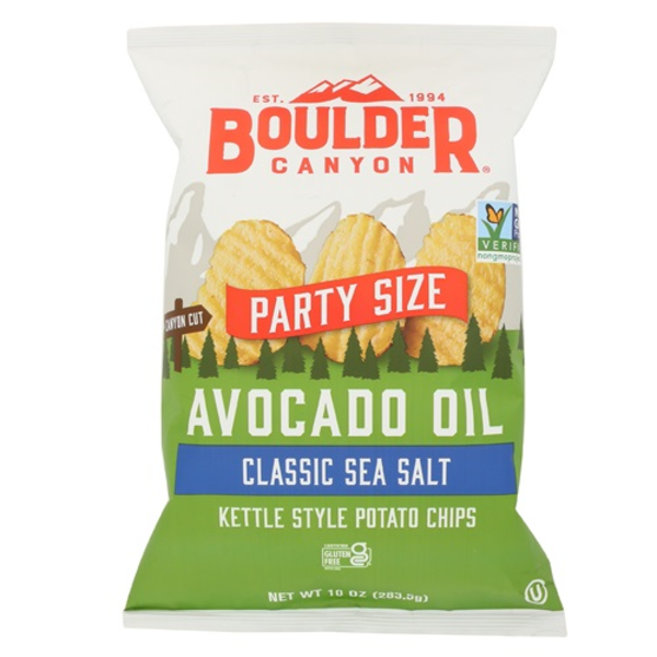 Boulder Canyon Classic Sea Salt Avocado Oil Canyon Cut Kettle Style Potato Chips