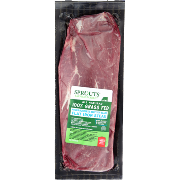 Sprouts 100% Angus Grass-Fed Beef Flat Iron Steak