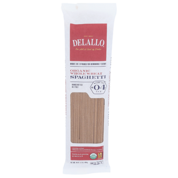 Delallo Organic Whole Wheat Spaghetti Pasta