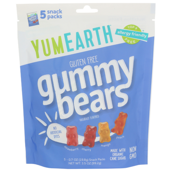 Yum Earth Gummy Bears Snack Pack