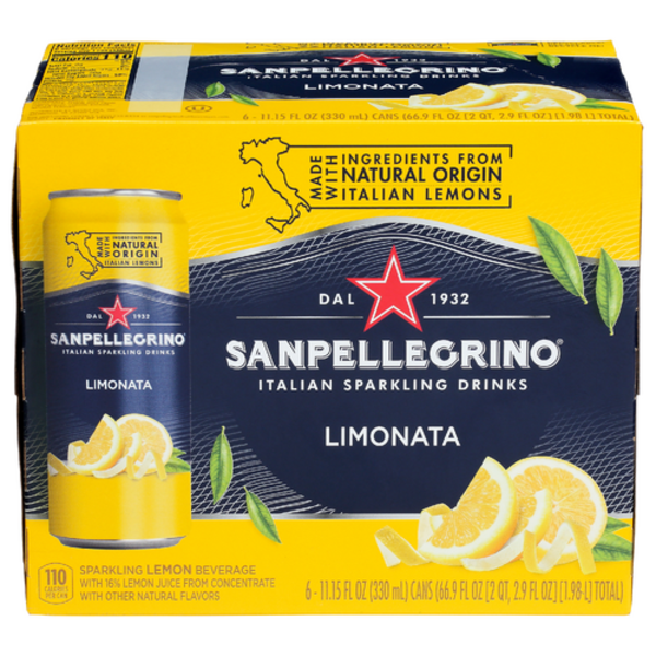 San Pellegrino Limonata Italian Sparkling Drinks 6 Pack