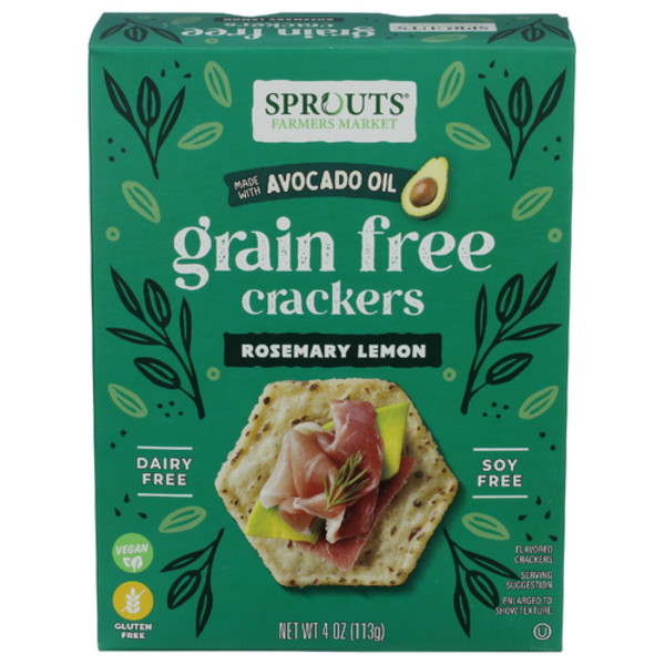 Sprouts Rosemary Lemon Grain Free Crackers