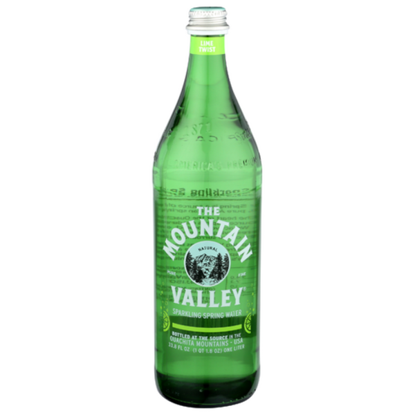 The Mountain Valley Lime Sparkling Water
