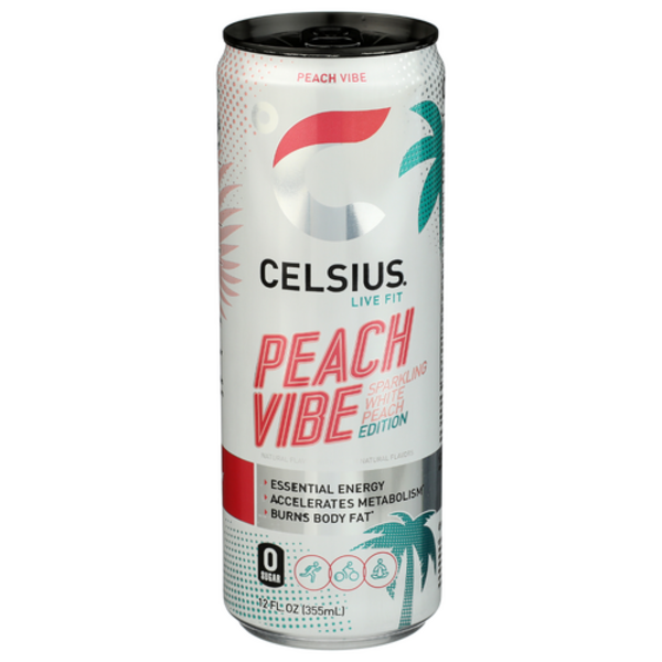 Celsius Peach Vibe Sparkling Energy Drink