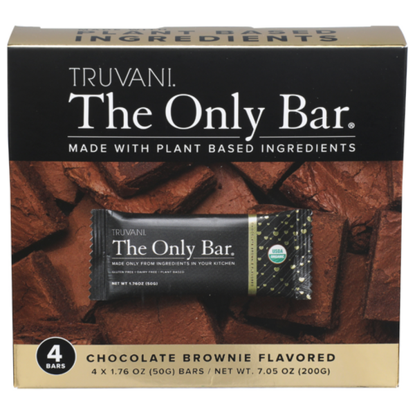 Truvani Organic Chocolate Brownie The Only Bar 4 Pack Case