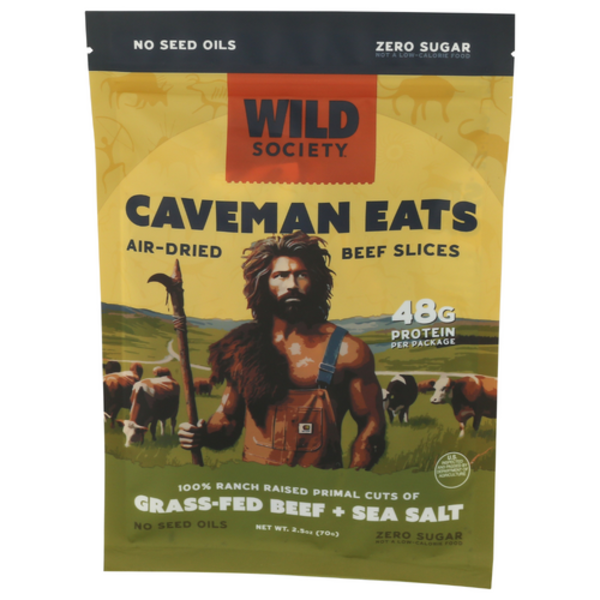 Wild Society Nutrition Sea Salt Air Dried Beef Slices