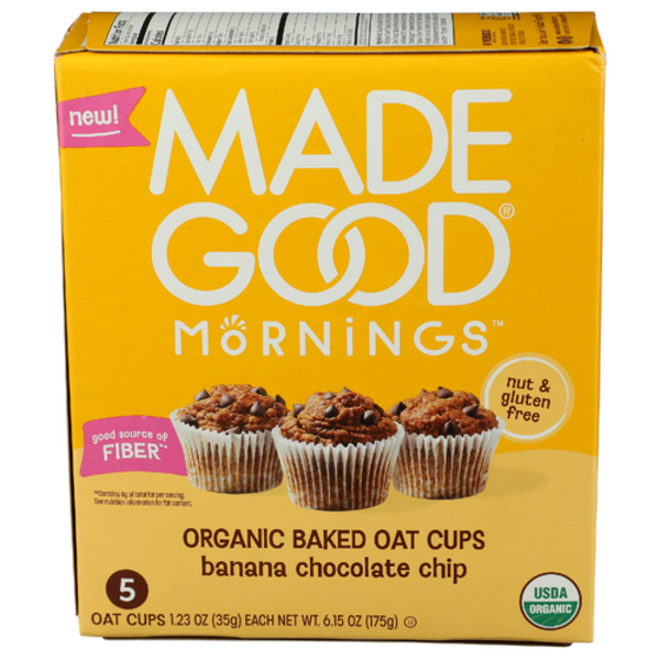Madegood Organic Baa Chocolate Chip Baked Oat Cups 5 Pack