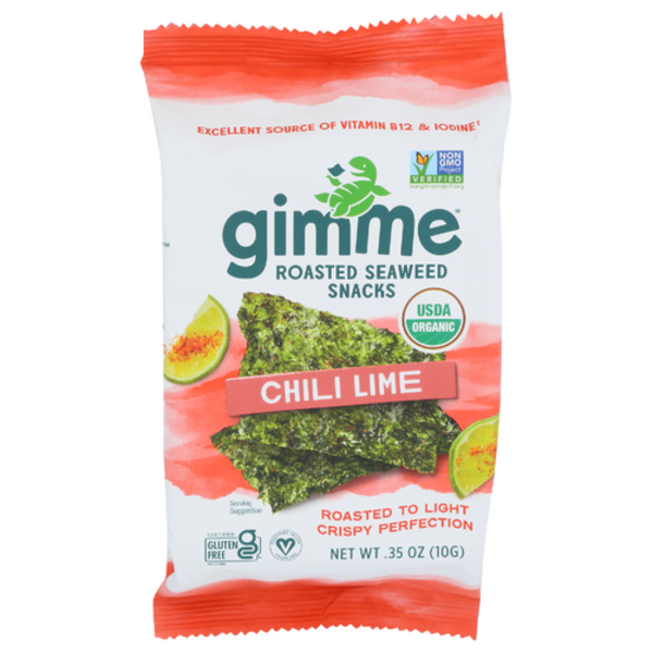 Gimme Health Foods Organic Chili Lime Roasted Seaweed Snacks