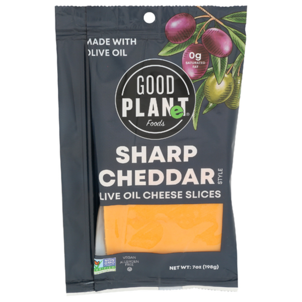 Good Planet Sharp Cheddar Olive Oil Cheese Slices