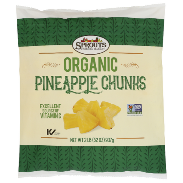 Sprouts Frozen Organic Pineapple Chunks