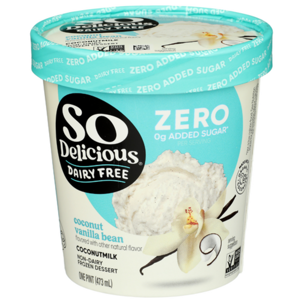 So Delicious No Sugar Added Vanilla Bean Coconut Milk Frozen Dessert
