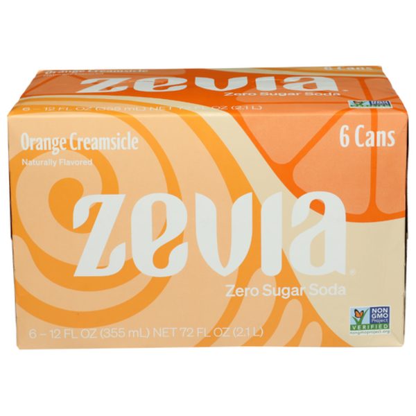 Zevia Orange Creamsicle Soda 6 Pack