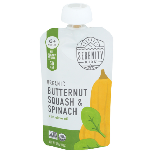 Serenity Kids Organic Butternut & Spinach with Organic Olive Oil