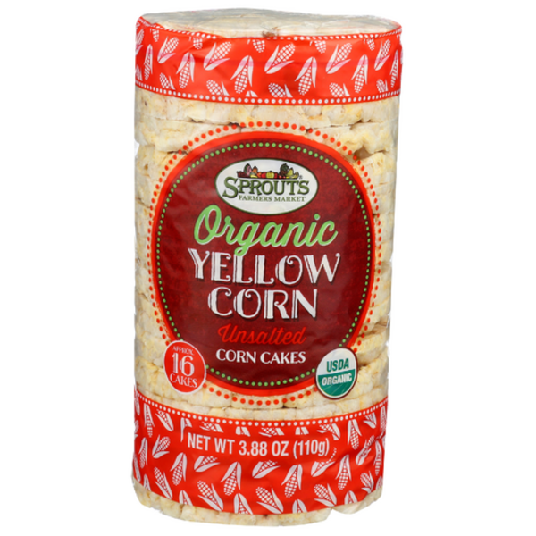 Sprouts Organic Unsalted Yellow Corn Cakes