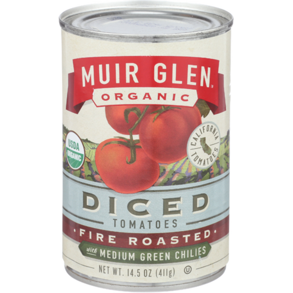 Muir Glen Organic Diced Fire Roasted Tomatoes Chilies