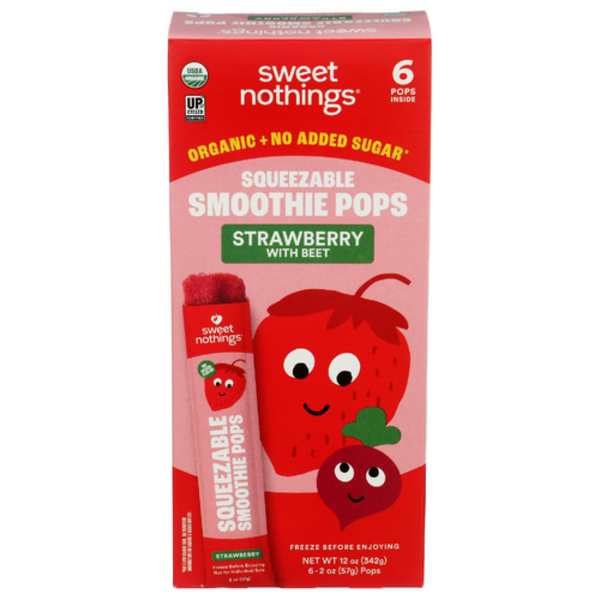 Sweet Nothings Organic Strawberry With Beets Squeezable Smoothie 6 Pack