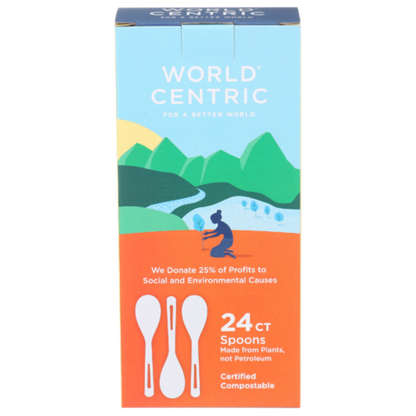World Centric Corn Starch Soup Spoons