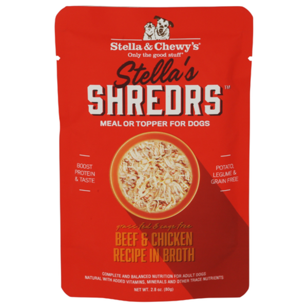 Stella And Chewys Beef & Chicken Recipe In Broth Stella's Shredrs Meal Or Topper For Dogs