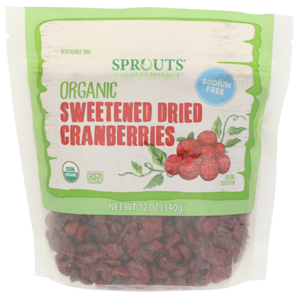 Sprouts Organic Sweetened Dried Cranberries