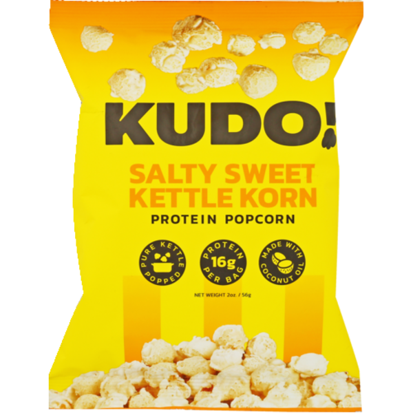 Kudo Snacks Salty Sweet Kettle Korn Protein Popcorn