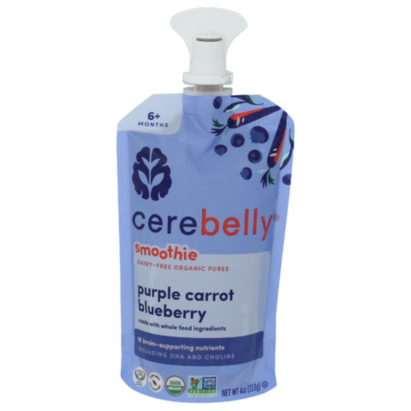 Cerebelly Inc Organic Purple Carrot Blueberry With Baa Baby Food Pouch