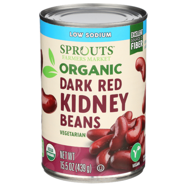 Sprouts Organic Low Sodium Dark Red Kidney Beans
