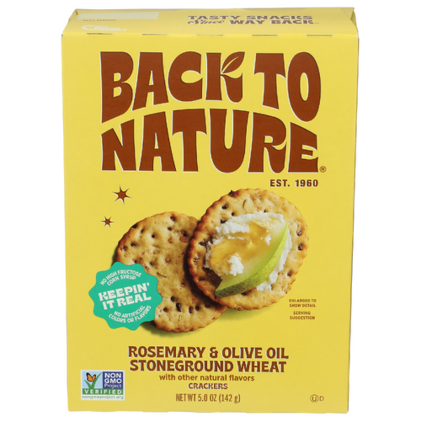 Back To Nature Rosemary & Olive Oil Stoneground Wheat Crackers