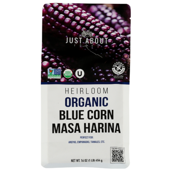 Just About Foods Organic Heirloom Blue Corn Masa Harina