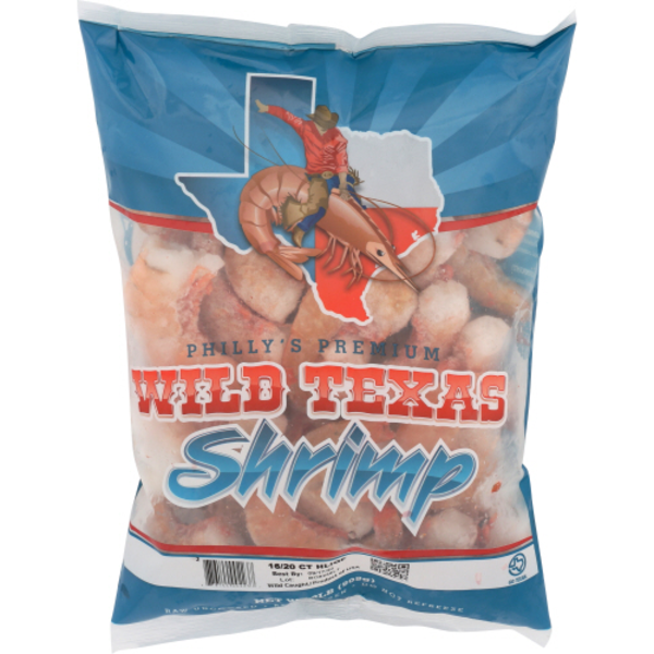 Wild Texas Shrimp Wild Caught Frozen USA Gulf White Shrimp 16-20 Ct 2 lb Bag