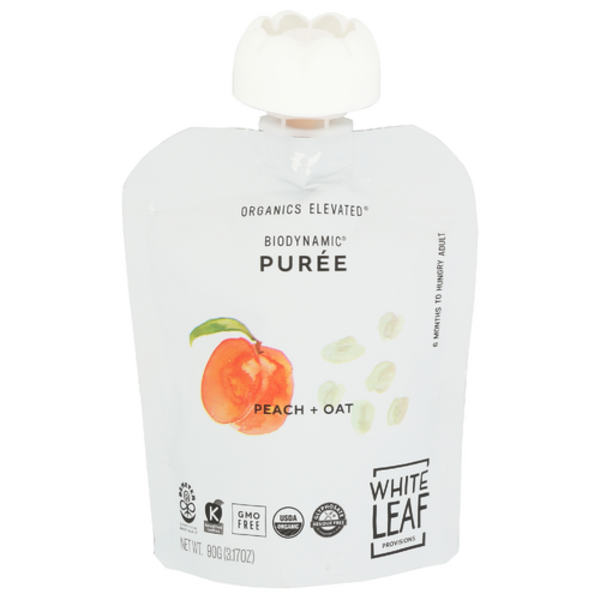 White Leaf Provisions Organic Peach + Oat Baby Food