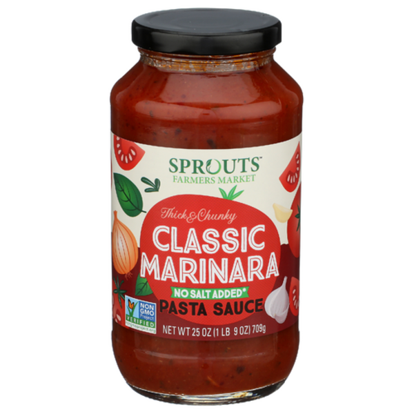 Sprouts Marinara Pasta Sauce No Salt Added