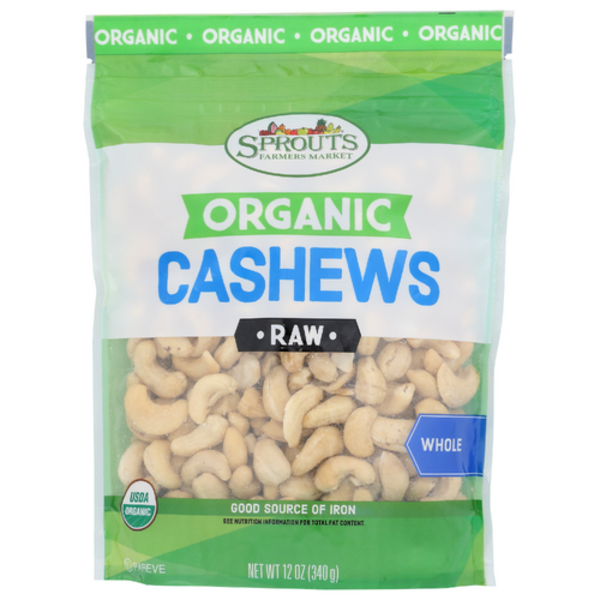 Sprouts Organic Raw Whole Cashews