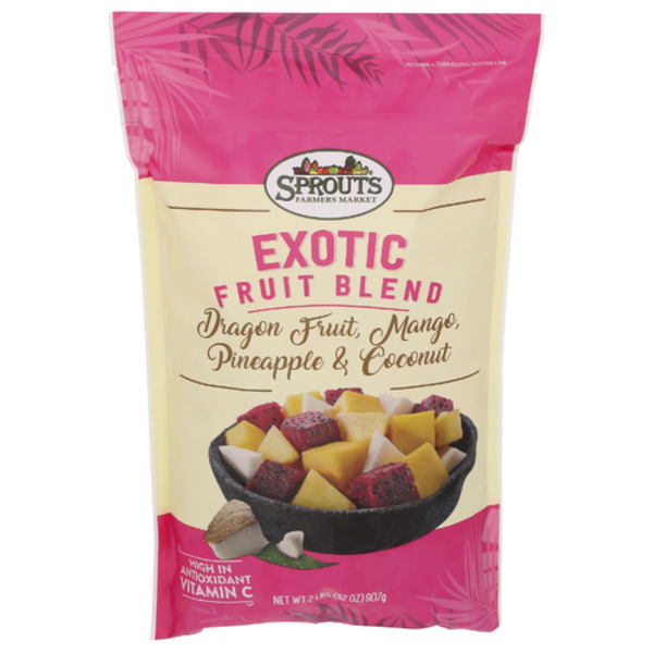 Sprouts Frozen Exotic Fruit Blend Dragon Fruit, Mango, Pineapple & Coconut