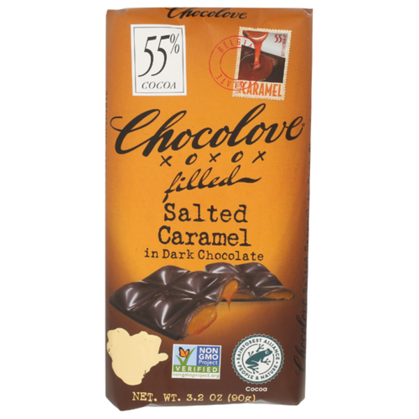 Chocolove Salted Caramel In Dark Chocolate Bar