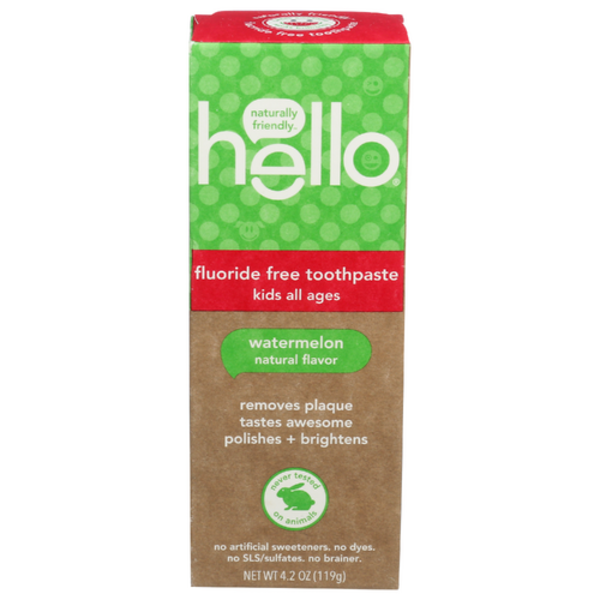Hello Natural Watermelon Fluoride Free Kids Toothpaste
